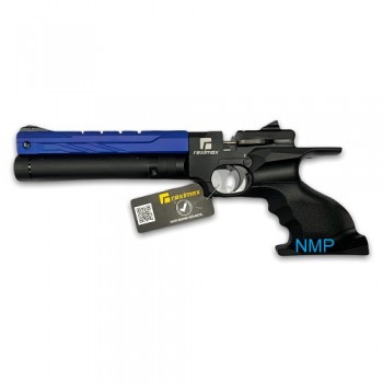 Reximex Mito regulated PCP air pistol BLACK, BLUE slide with removeable synthetic shoulder stock .22 calibre 7 shot