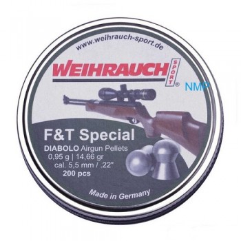 Weihrauch F&T Special .22 calibre 5.53mm 14.66 Grains tin of 200